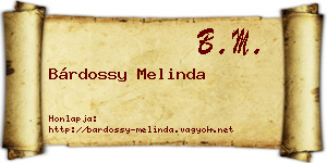 Bárdossy Melinda névjegykártya